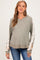 Sage Colorblock Waffle Knit Maternity Pullover Top