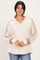 Natural Colorblock Waffle Knit Pullover Top