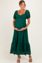 Hunter Green Lace Maternity Maxi Dress