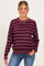 Dark Plum Striped Maternity Sweater