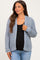 Grey Chunky Waffle Knit Maternity Open Cardigan