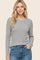 Heather Grey Fitted Ribbed Long Sleeve