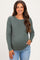 Olive Fitted Ribbed Maternity Long Sleeve