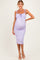 Lavender Sleeveless Ruched Bust Maternity Midi Dress