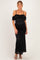 Black Lace Off Shoulder Maternity Maxi Dress