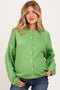 Light Green Long Sleeve Crew Neck Maternity Cardigan
