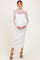 Ivory Lace Mock Neck Long Sleeve Maternity Maxi Dress
