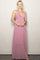 Mauve Crinkle Chiffon V-Neck Maxi Dress