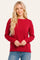 Red Solid Basic Sweater