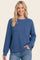 Blue Waffle Textured Sweater