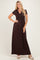 PinkBlush Brown Draped Nursing Maxi Dress
