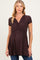 PinkBlush Brown Draped Front Maternity Nursing Top