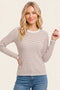 Ivory Copper Basic Pinstripe Sweater