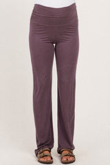 PinkBlush Purple Foldover Maternity Lounge Pants