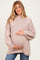 Oatmeal Oversized Mock Neck Maternity Tunic Sweater