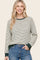 Hunter Green Muticolor Striped Long Sleeve Top