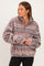 Ashwood Printed Fleece Oversized Half Zip Pullover