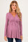 PinkBlush Mauve Long Sleeve Draped Front Maternity Nursing Top