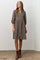 Dark Brown Floral Button Down Shirt Dress