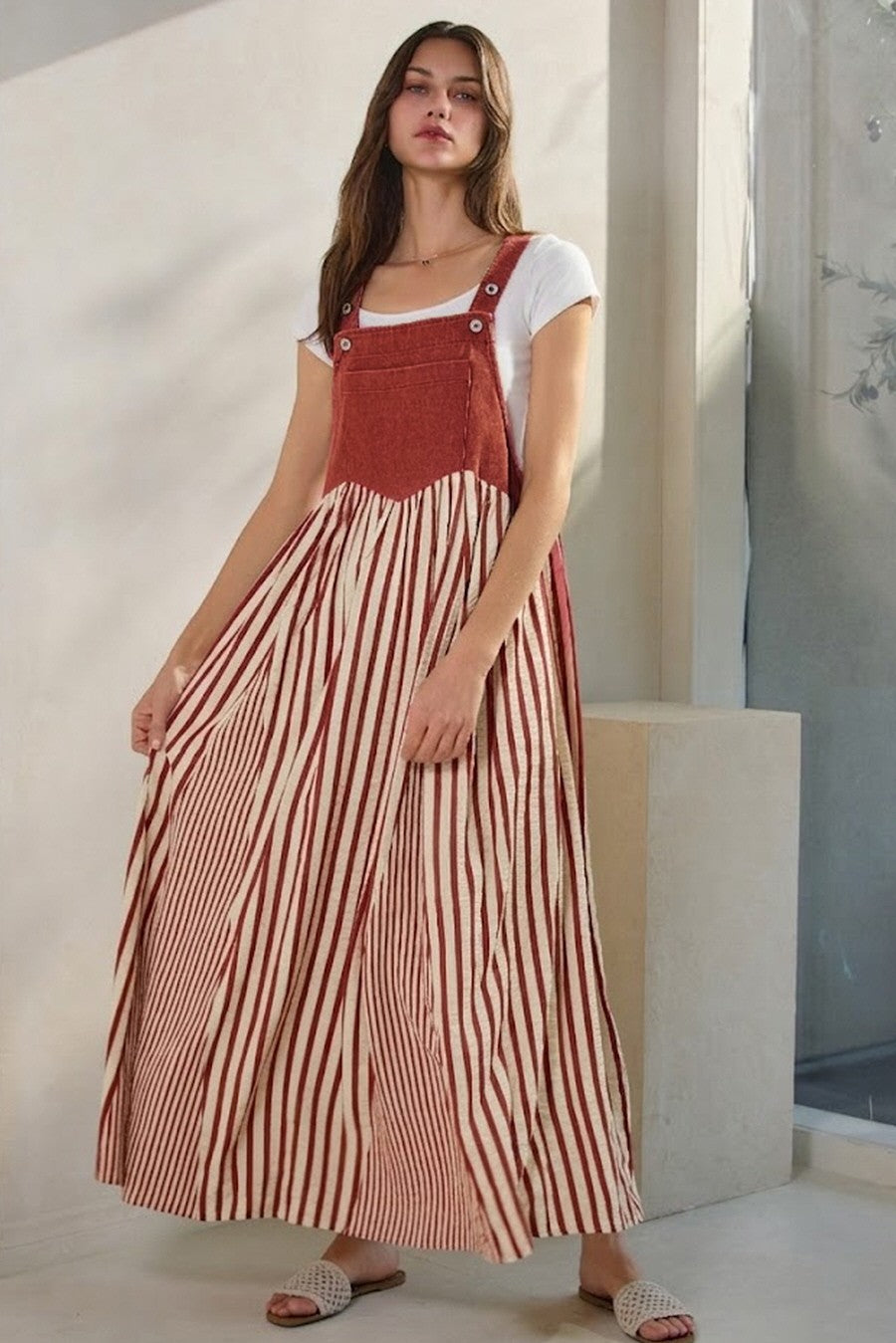 contrast maxi dress Crimson Striped Colorblock Denim chukka-collection floral vacation maxi dress Take Note: Wear This Dress:Full dress