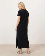 Black Side Slit Midi Dress