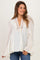 Cream Ruffle Lace Tie Neck Maternity Blouse