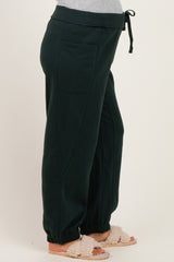 Regency Green Terry Drawstring Maternity Joggers