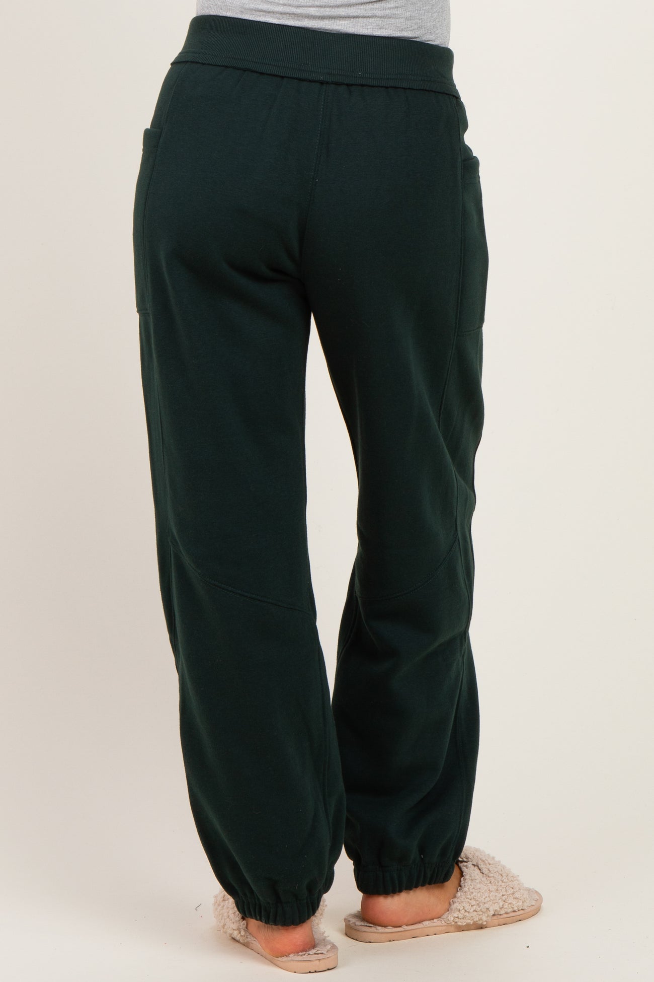 Regency Green Terry Drawstring Maternity Joggers