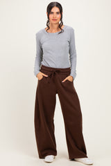 Chocolate Fleece Barrel Leg Sweatpants