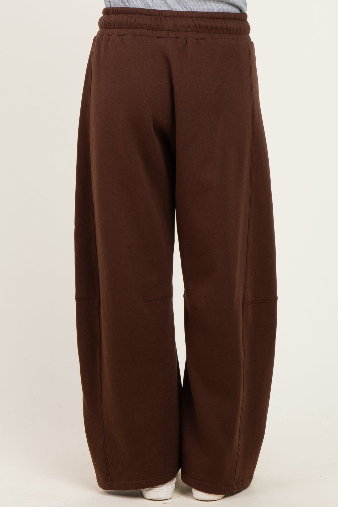 Chocolate Fleece Barrel Leg Sweatpants