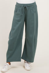 Ash Jade Fleece Barrel Leg Maternity Sweatpants