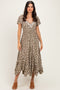 Olive Floral Embroidered Maxi Dress