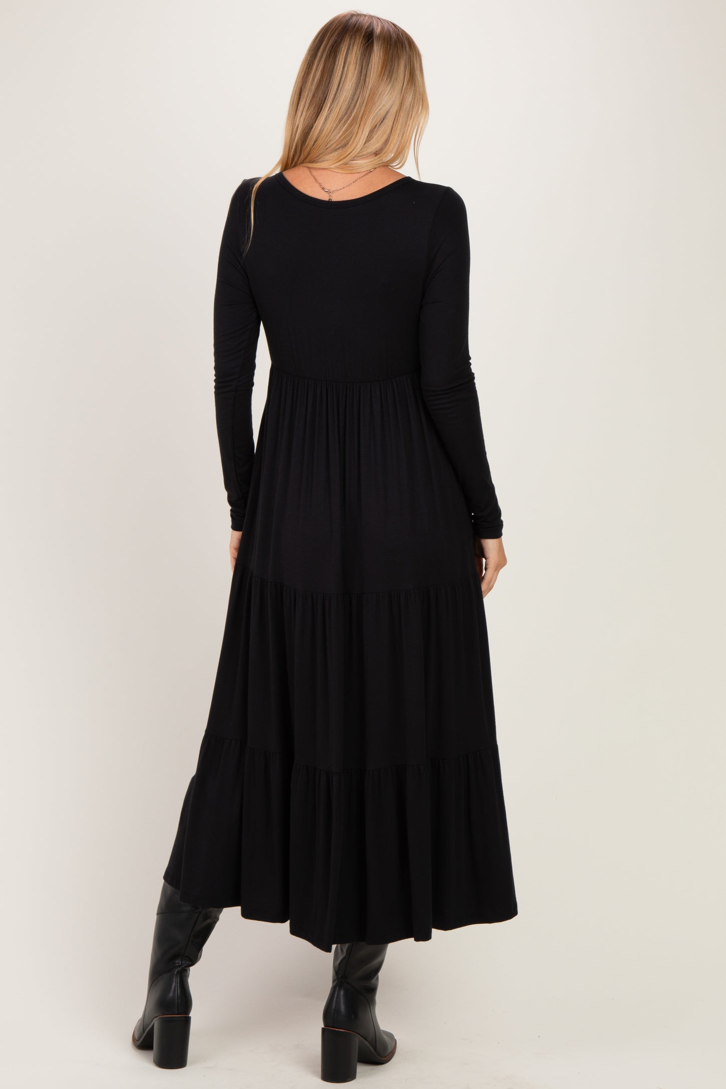 Black Long Sleeve Maxi Dress