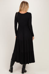 Black Long Sleeve Maxi Dress