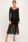 Black Off Shoulder Long Sleeve Boho Maternity Maxi Dress