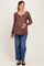 Brown Long Sleeve Maternity Henley Top