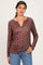 Brown Floral Long Sleeve Top