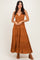 Desert Lace Accent V-Neck Tiered Maxi Dress