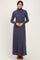 Navy Turtleneck Long Sleeve Maxi Dress