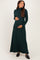 Hunter Green Turtleneck Long Sleeve Maternity Maxi Dress