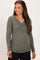 Olive Long Sleeve V-Neck Maternity Top