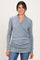 Light Blue Soft Heathered Draped Wrap Nursing Top