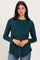 Hunter Green Nursing Lift-Up Long Sleeve Top