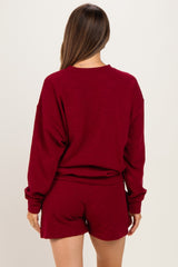 Cabernet Maternity Pullover & Shorts Set