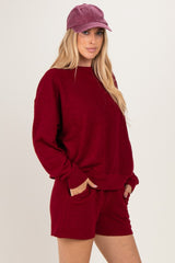 Cabernet Pullover & Shorts Set