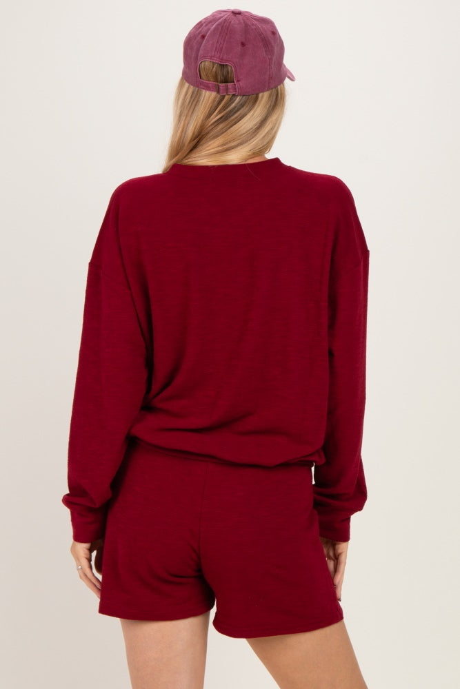 Cabernet Pullover & Shorts Set