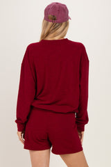 Cabernet Pullover & Shorts Set