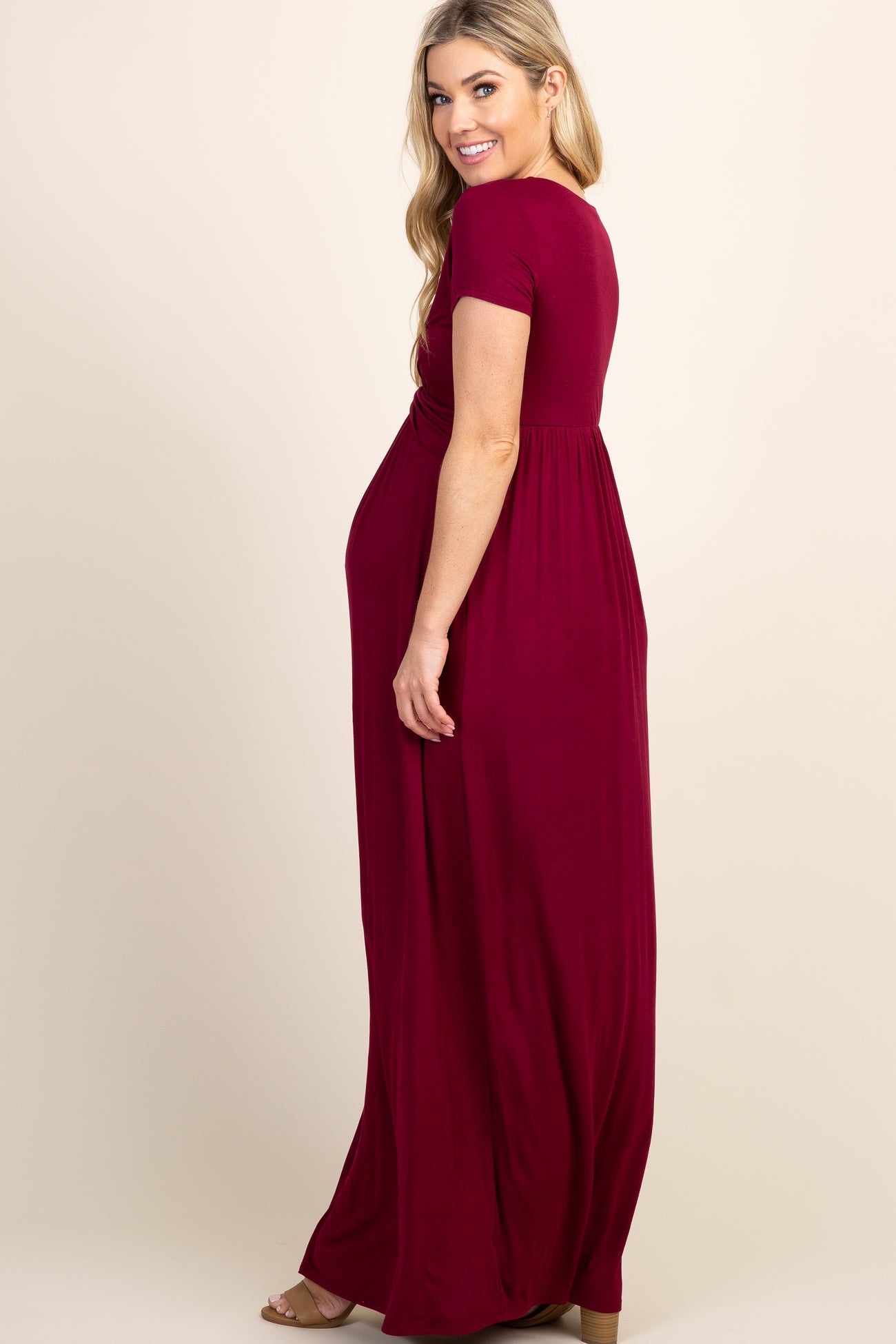 PinkBlush Burgundy Maternity/Nursing Maxi Dress PinkBlush Burgundy Maternity/Nursing Maxi Dress