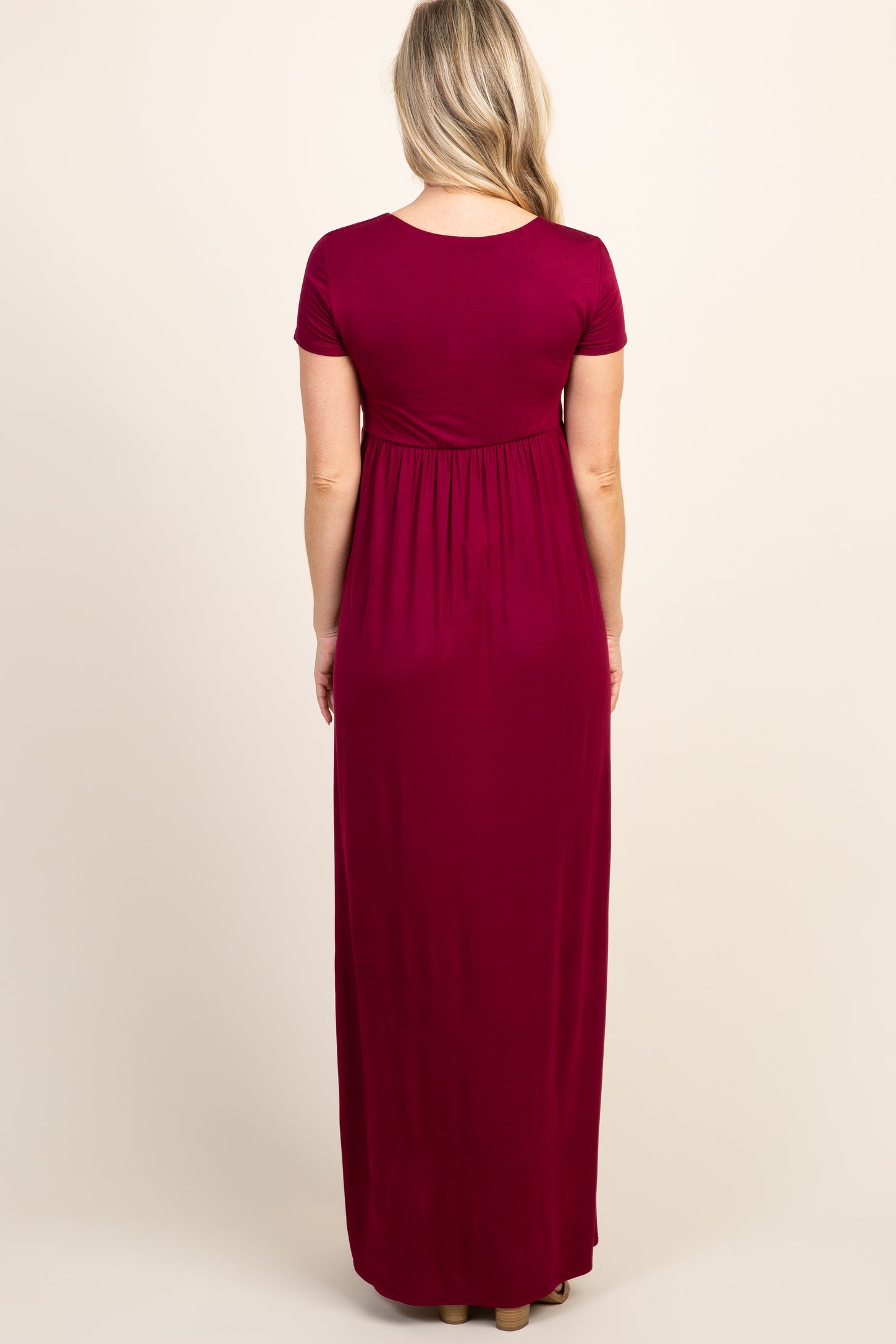 PinkBlush Burgundy Maternity/Nursing Maxi Dress PinkBlush Burgundy Maternity/Nursing Maxi Dress