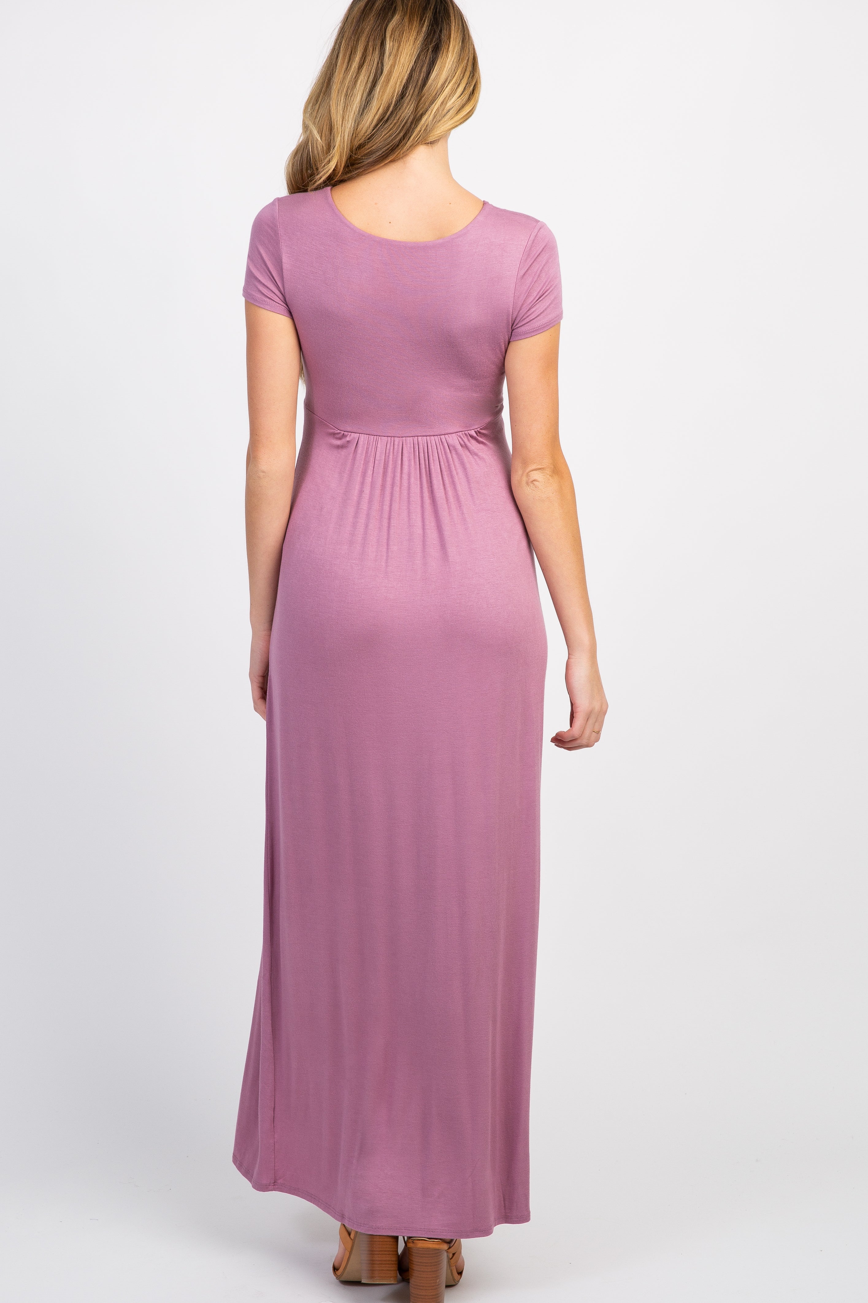 PinkBlush Mauve Draped Maternity/Nursing Maxi Dress PinkBlush Mauve Draped Maternity/Nursing Maxi Dress